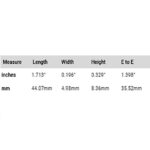 TUSQ® SILLET DE TÊTE GAUCHER 44 x 5 x 8.4mm E-e=35.5mm – Image 2