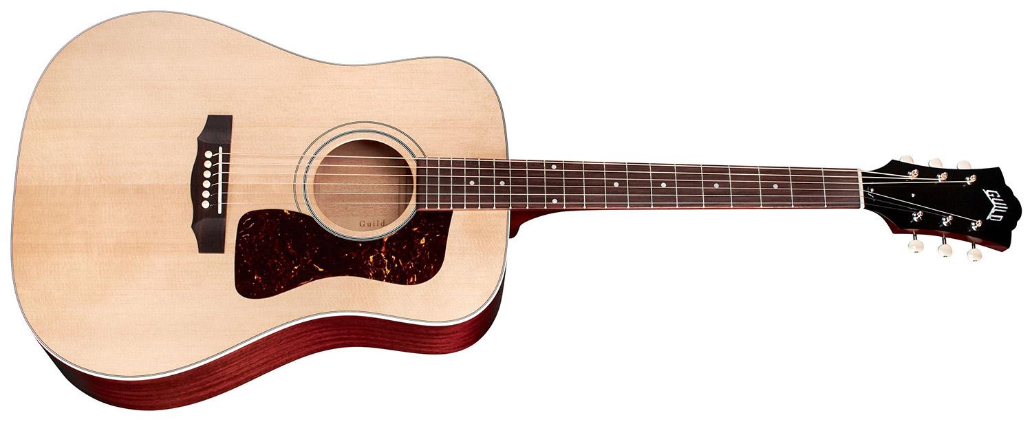 Guild USA D-40 Standard NAT SP/MH W/C Dreadnought (Spruce & Mahogany) Guitar – Image 1