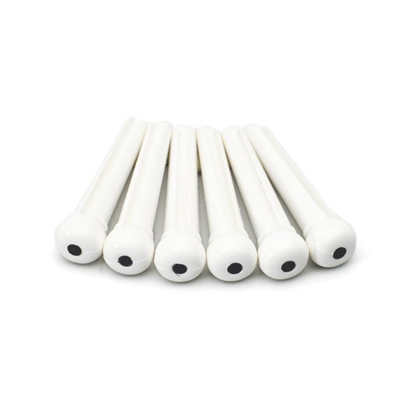 CHEVILLES GUITARE ACOUSTIQUE POINT NOIR 5.2mm PLASTIQUE BLANC (Vrac 30pcs) – Image 1