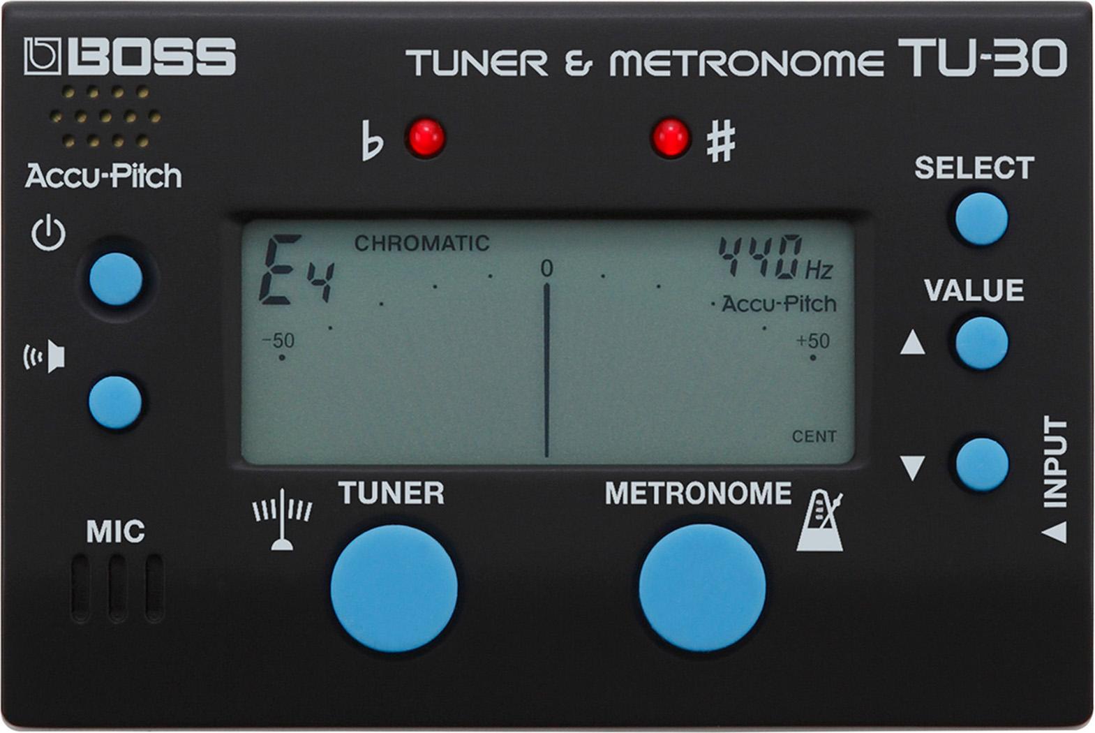 BOSS TUNER AND METRONOME TU-30 - POCKET SIZED TUNER & METRONOME – Image 1