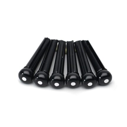 CHEVILLES GUITARE ACOUSTIQUE POINT BLANC 5.2mm PLASTIQUE NOIR (Vrac 30pcs)