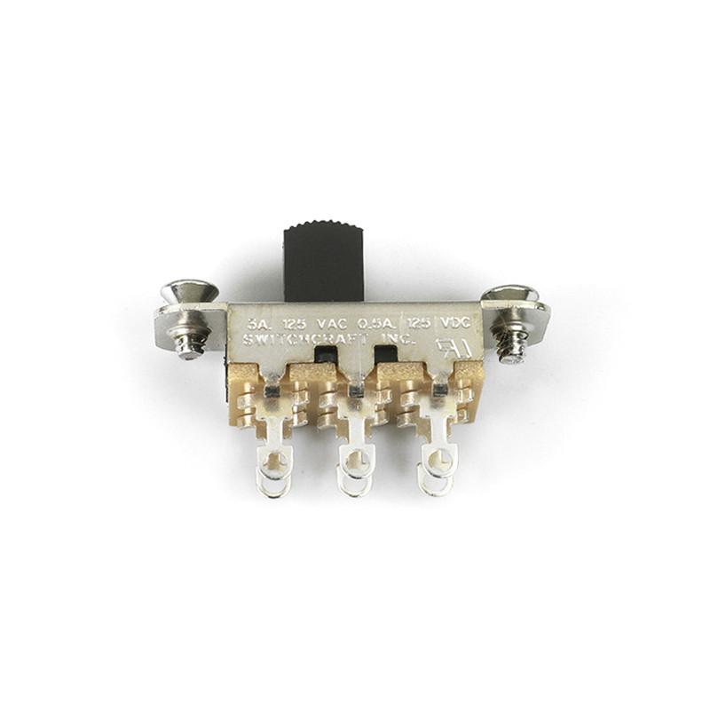 SWITCHCRAFT® SELECTEUR ON-ON POUR JAZZMASTER® / JAGUAR® BOUTON NOIR – Image 1