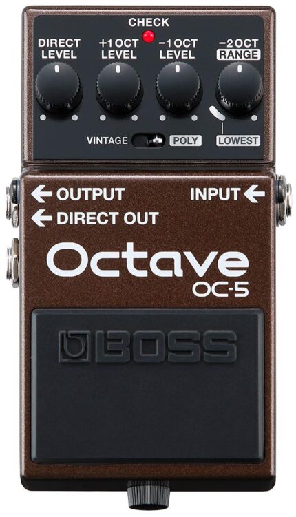 BOSS PITCH OC-5 - POLYPHONIC OCTAVE PEDAL FOR GUITAR AND BASS WITH “VINTAGE OC-2“ MODE
