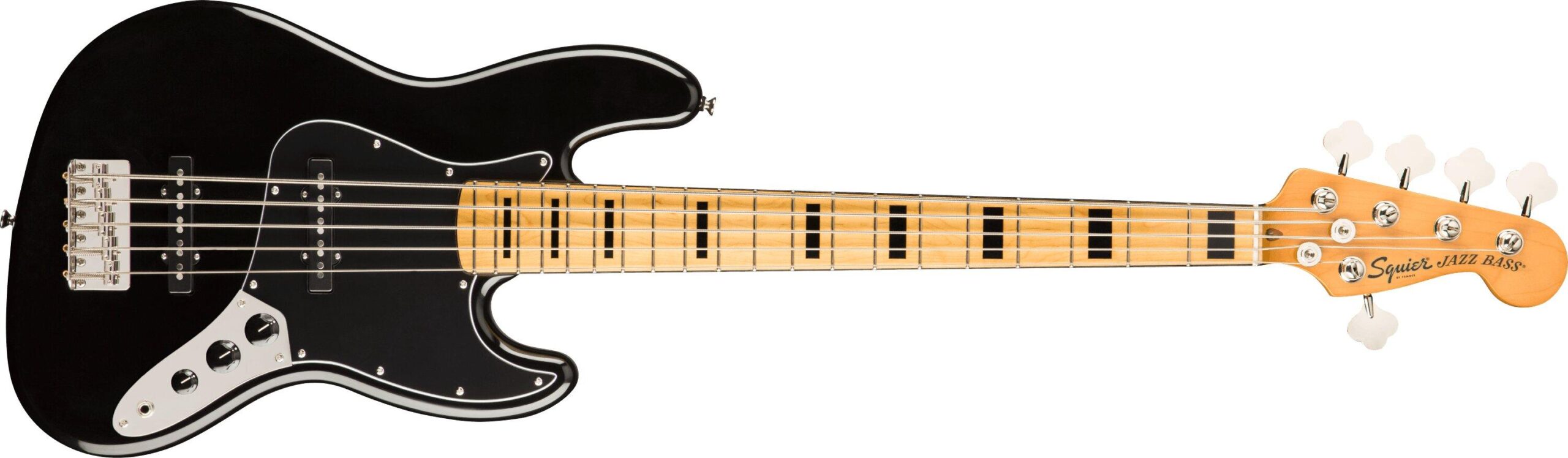 Squier Bass Guitars // Classic Vibe '70s Jazz Bass® V, Maple Fingerboard, Black – Image 1