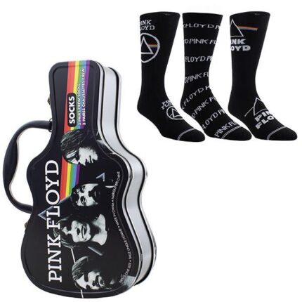 PERRI's PINK FLOYD Guitar Tin Box - Three Pairs Socks (Socks=ONE SIZE)