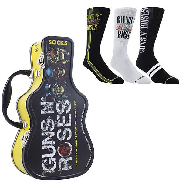 PERRI's GUNS'N'ROSES Guitar Tin Box - Three Pairs Socks (Socks=ONE SIZE) – Image 1