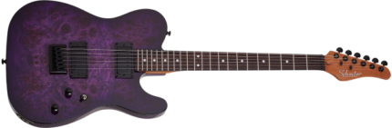 SCHECTER Guitar Standard PT Purple Burst Burl #3956
