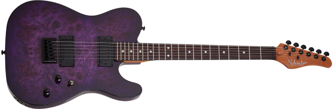 SCHECTER Guitar Standard PT Purple Burst Burl #3956 – Image 1